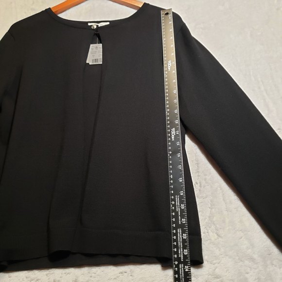 NWT 89th+Madison Black Cardigan Single Button Sweater Women's XL New With Tags - Picture 8 of 11
